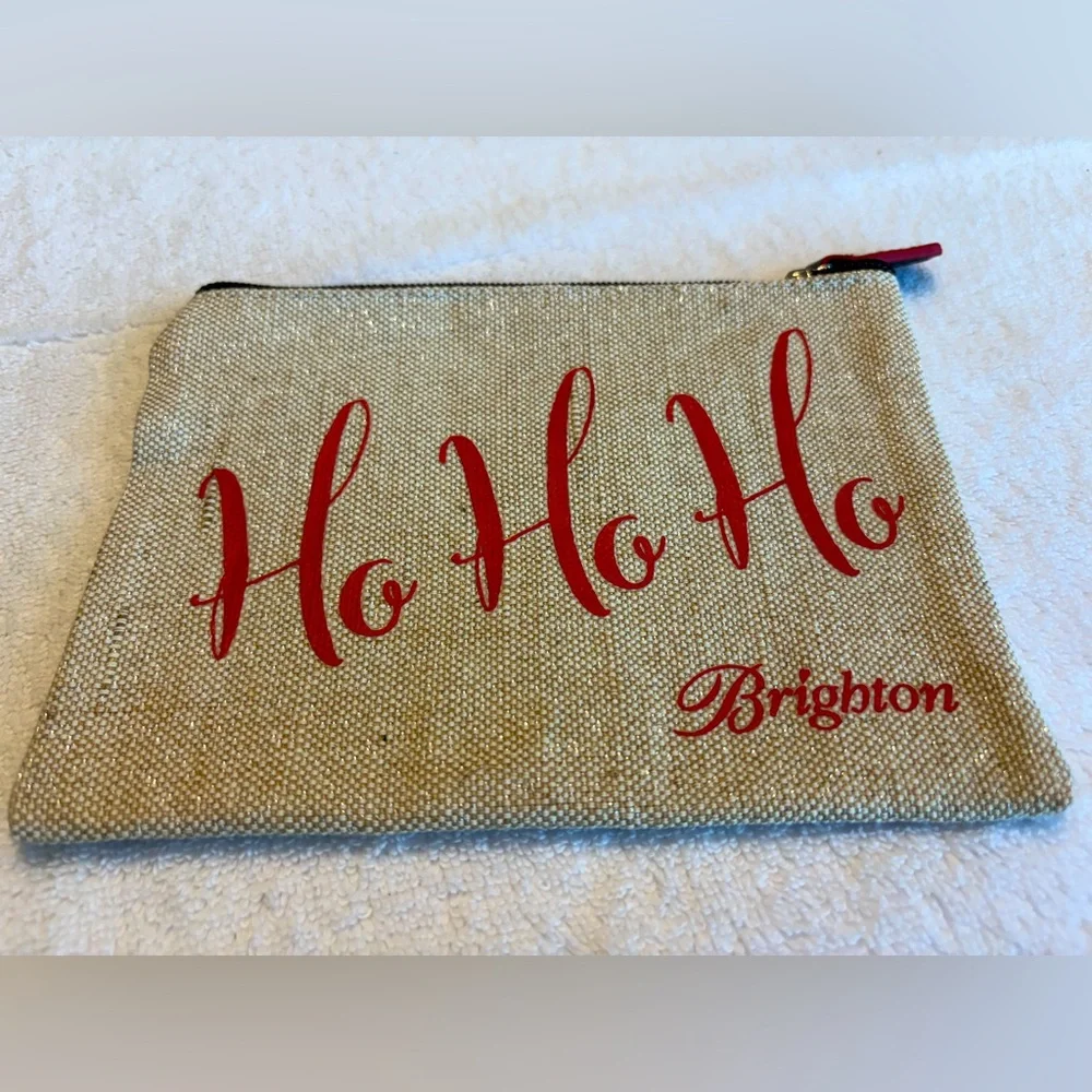 Brighton Retired Ho Ho Ho Holiday Christmas Cosmetics Bag NWOT